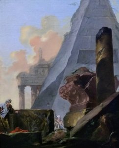 ドイツ語： Ruinen mit Pyramide
仏語: セクスティウスのピラミッド遺跡 作： ジャン・バルボー