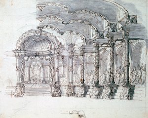 オペラ「プロセルピナ」のセットデザイン、c1680