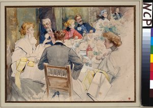 エレガントなディナーパーティー 作： Jean Beraud