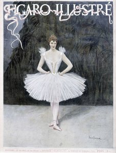オペラの踊り子 - ジャン・ベロー（1849-1935）のドローイング、"Figaro Illustré" 作： Jean Beraud