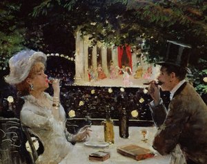 アンバサダーでのディナー、1880年頃 作： Jean Beraud