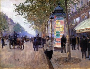 タクシーを呼ぶ 作： Jean Beraud