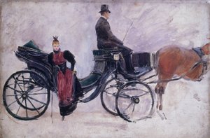 ラ・ヴィクトリア、1880年頃（木に油彩） 作： Jean Beraud
