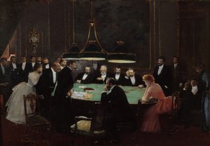 カジノ ゲーム ルーム、1889 年。 作： Jean Beraud