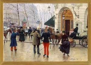 ヴォードヴィル劇場 作： Jean Beraud