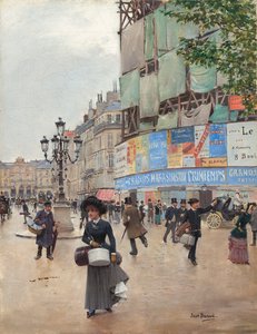 パリ、アーヴル通り、1882年頃（キャンバスに油彩） 作： Jean Beraud