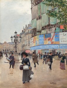 パリ、アーヴル通り、c。 1882年。 作： Jean Beraud