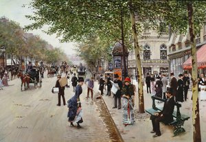パリのストリートシーン 作： Jean Beraud