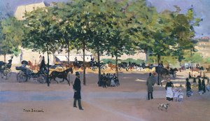 日曜日の午後の遊歩道、パリ 作： Jean Beraud