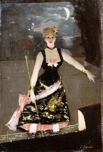 音楽ホールの歌手、 作： Jean Beraud