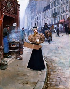 焼き栗売り 作： Jean Beraud