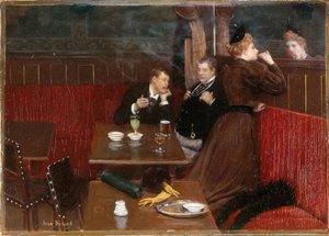 カフェの3人の人物 1890年頃 油彩・カンヴァス 作： ジャン・ベロー
