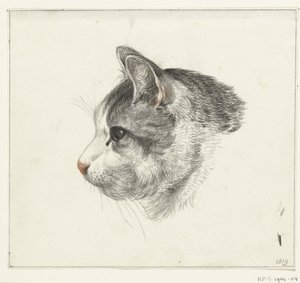 左に猫の頭 作： Jean Bernard