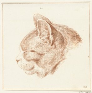 左に猫の頭 作： Jean Bernard