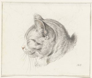 左に猫の頭 作： Jean Bernard