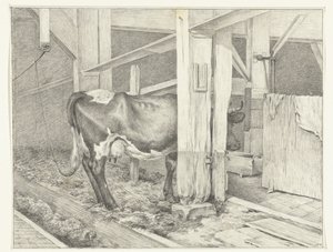 厩舎に立っている牛、右側 作： Jean Bernard