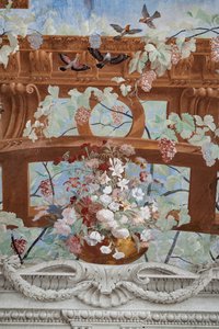 ブドウの新芽、ブドウ、花、鳥、詳細