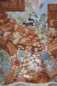 ワインの新芽、ブドウ、花、リス、詳細 作： Jean Boulanger