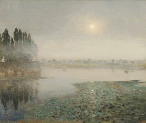 川の霧、1889年 作： Jean Charles Cazin
