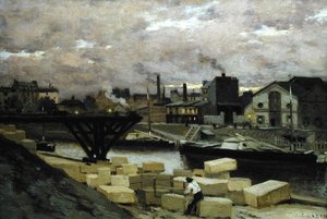 岸壁、1885-90年 作： Jean Charles Cazin