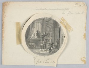 Services des Objets de Dessert（デザートサービス）のための彩色磁器皿、梅酒の果物のデザイン 作： Jean Charles Develly