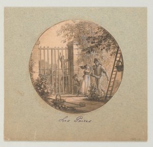 Service des Objets de Dessert (デザート サービス) の彩色磁器プレート、Les Poires (梨) のデザイン 作： Jean Charles Develly