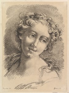 女性の頭、1748-69 作： Jean Charles François