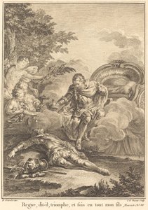 統治し、勝利し、すべてのことにおいて私の息子になる、と彼は言います 作： Jean Charles Levasseur after Hubert François Gravelot