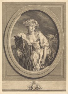 ミルクガール 作： Jean Charles Levasseur after Jean Baptiste Greuze
