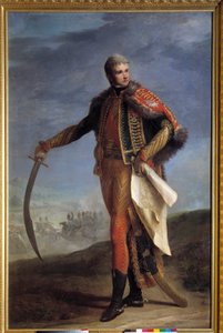 ジャン・ランヌ（1769-1809）の足元の肖像 モンテベロ公爵、エンパイアのマリシャール ジャン・シャルル・ニカイズ・ペラン（1754-1831）による絵画。1804-1809.薄暗い。2.1x1.4 m - ジャン・ランヌ（1769-1809）モンテベロ公爵、帝国軍元帥の全身像。 作： Jean Charles Nicaise Perrin