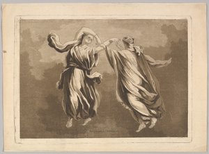 最も興味深い絵画とパルの絵画から選ばれた断片...、18世紀。 作： Jean Claude Richard Saint Non