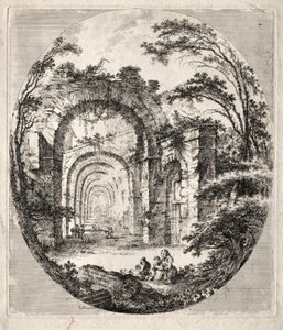 古代遺跡、1756年。 作： Jean Claude Richard de Saint Non