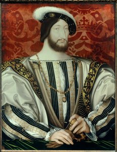フランス王フランシス1世（1494-1547）の肖像（聖ミカエル騎士団の首輪をつけている） 木部に油彩 1530年頃
