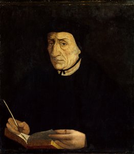 フランスのヒューマニスト、ギヨーム・ブデ（Budee）（Budaeus）（1467-1540）の肖像。ジャン・クルエ（1485 - 1541）による絵画 Ec.Fr. (h s/b 0.34 x 0.31)。ヴェルサイユ。ヴェルサイユ宮殿美術館。 作： Jean Clouet