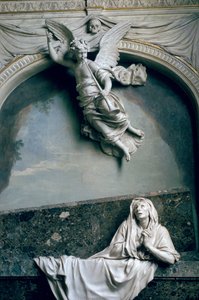 ジュリエンヌルベの墓、チャールズルブラン（1619-90）の描いた後、1668-90年頃（大理石と漆喰）