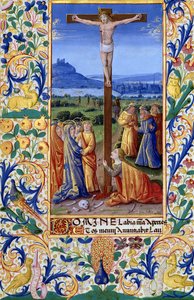 ラットさんQvI126 f.84vはりつけ、「ルイドルレアンの時間の書」から、1469 作： Jean Colombe