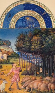 11月-ドングリで豚に餌をやる、15世紀、1939年。