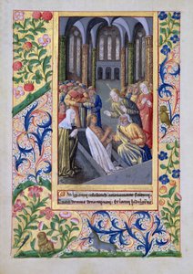 ラザロの蘇生」（「ルイ・ドルレアンの時祷書」より 作： Jean Colombe