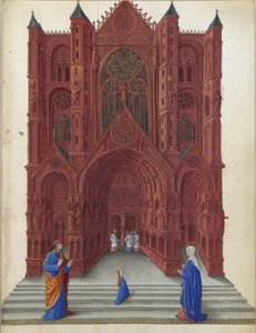 ベリー公爵の豊かな日々 - エルサレム神殿における聖母マリアの奉納 folio 137r