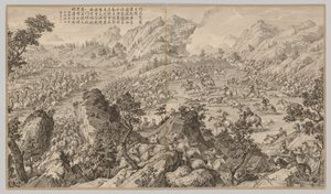 Aerchuerでの戦い：反乱の激怒の戦いのシーンから...、c。 1765-1774、17日付の詩 作： Jean Damascene Sallusti
