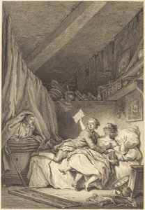 靴屋 作： Jean Dambrun after Jean Honoré Fragonard