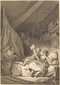 靴屋 作： Jean Dambrun after Jean Honoré Fragonard