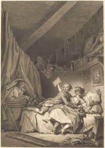 靴屋 作： Jean Dambrun after Jean Honoré Fragonard