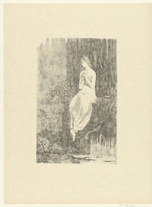 木の近くの水辺に座っている半裸の女性 憂鬱 メランコリー レプルーヴ（シリーズタイトル）