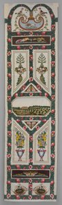 Verdures du Vatican、1799年頃（絹と金属の糸で織られ、刺繍が施されている


年代：1799年頃 素材絹と金属糸で織られ、絹とシェニール織の刺繍が施されている。 作： Jean Desmosthene Dugourc