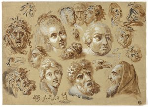 頭のスケッチ 作： Jean Démosthène Dugourc
