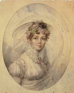 ジナイダ王女の肖像アレクサンドロフナヴォルコンスカヤ1792-1862 作： Jean Désiré Muneret