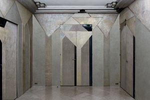 「LesPalmiers」、喫煙室のパネル、1930年頃（漆塗りの木材） 作： Jean Dunand