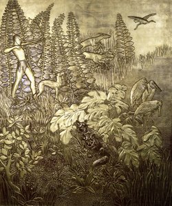 狩り;ラシャッセ、c。 1934年（金メッキと漆塗りの木材）