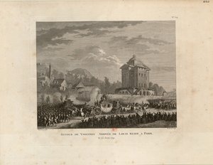 ヴァレンヌからの帰還、ルイ・カペーのパリ到着、1802年。 作： Jean Duplessis Bertaux